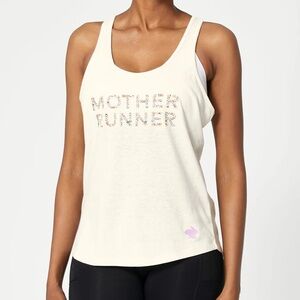 rabbit Mother Runner Remix Tank Gardenia Size Large Floral Outdoors Sporty Boho